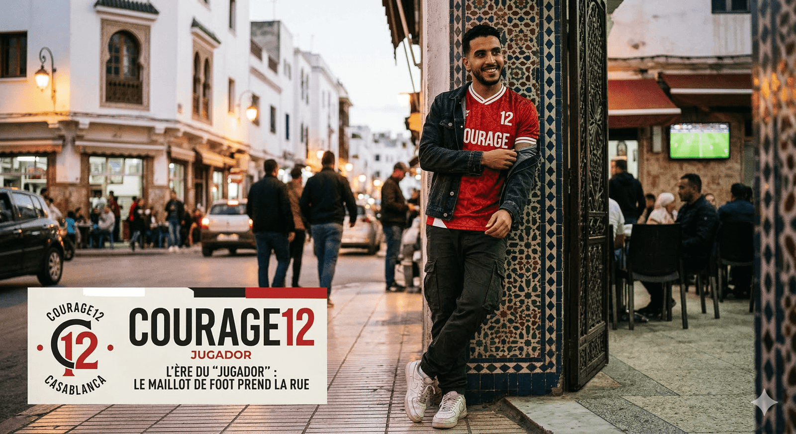 Maillot de foot porté par un jeune homme